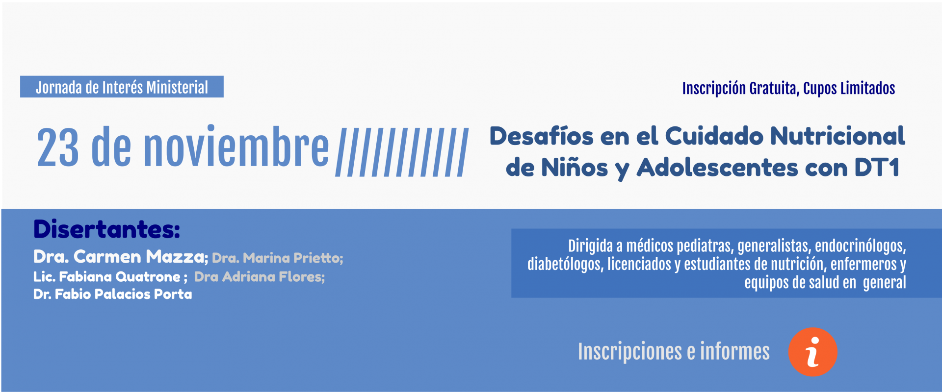 Jornadas Sobre Cuidado Nutricional en Ni&ntilde;os y Adolescentes con DT1